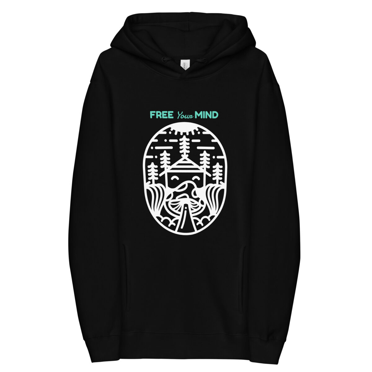 unisex fashion hoodie black front 63af3bf479481