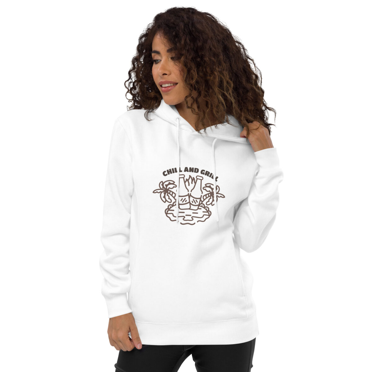 unisex fashion hoodie white front 63af586c4ec83