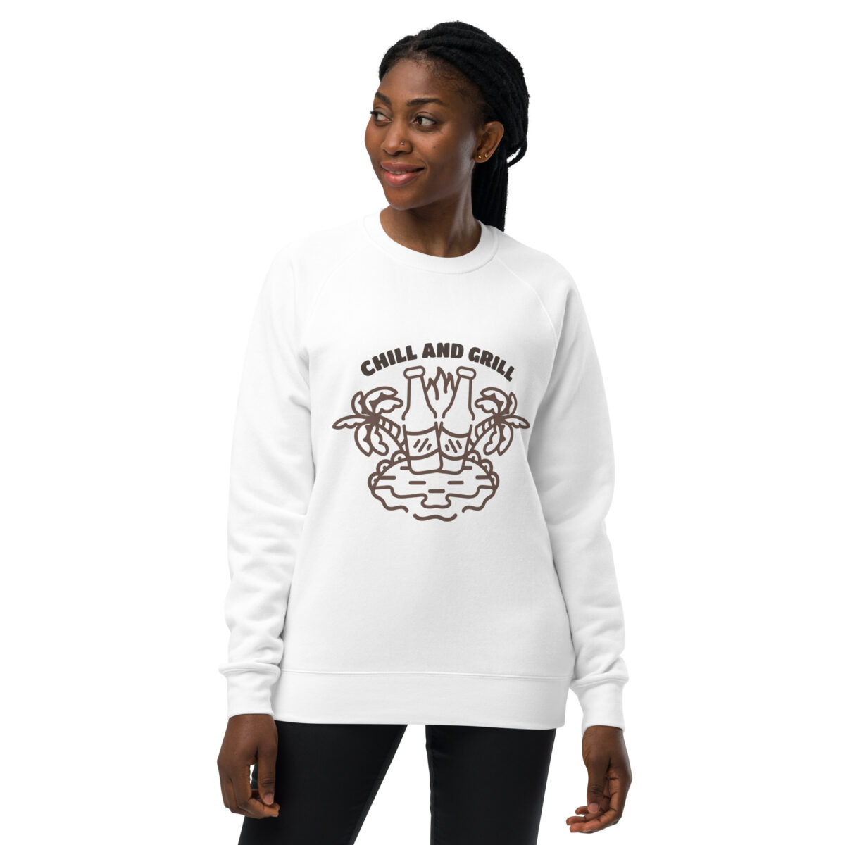 unisex raglan sweatshirt white front 63af19790f41f