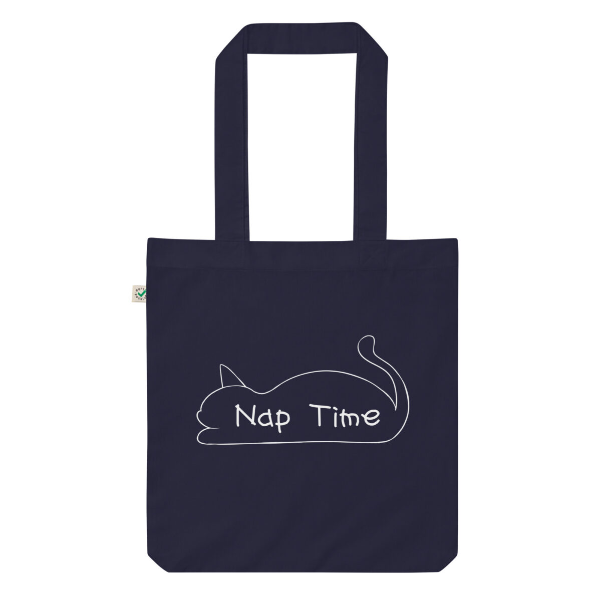 organic fashion tote bag navy front 63dc327e4a0e9