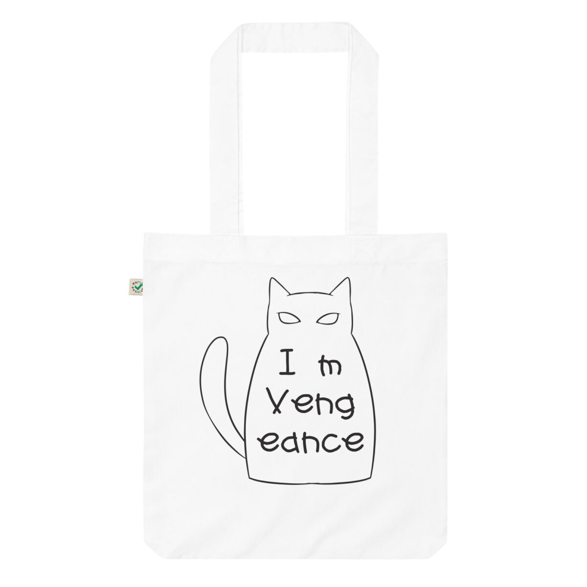 organic fashion tote bag white front 63dc39b16278f