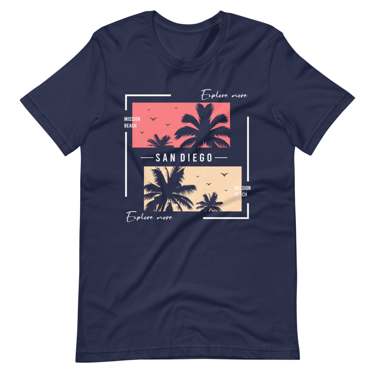 unisex staple t shirt navy front 63e29b53ef0bb