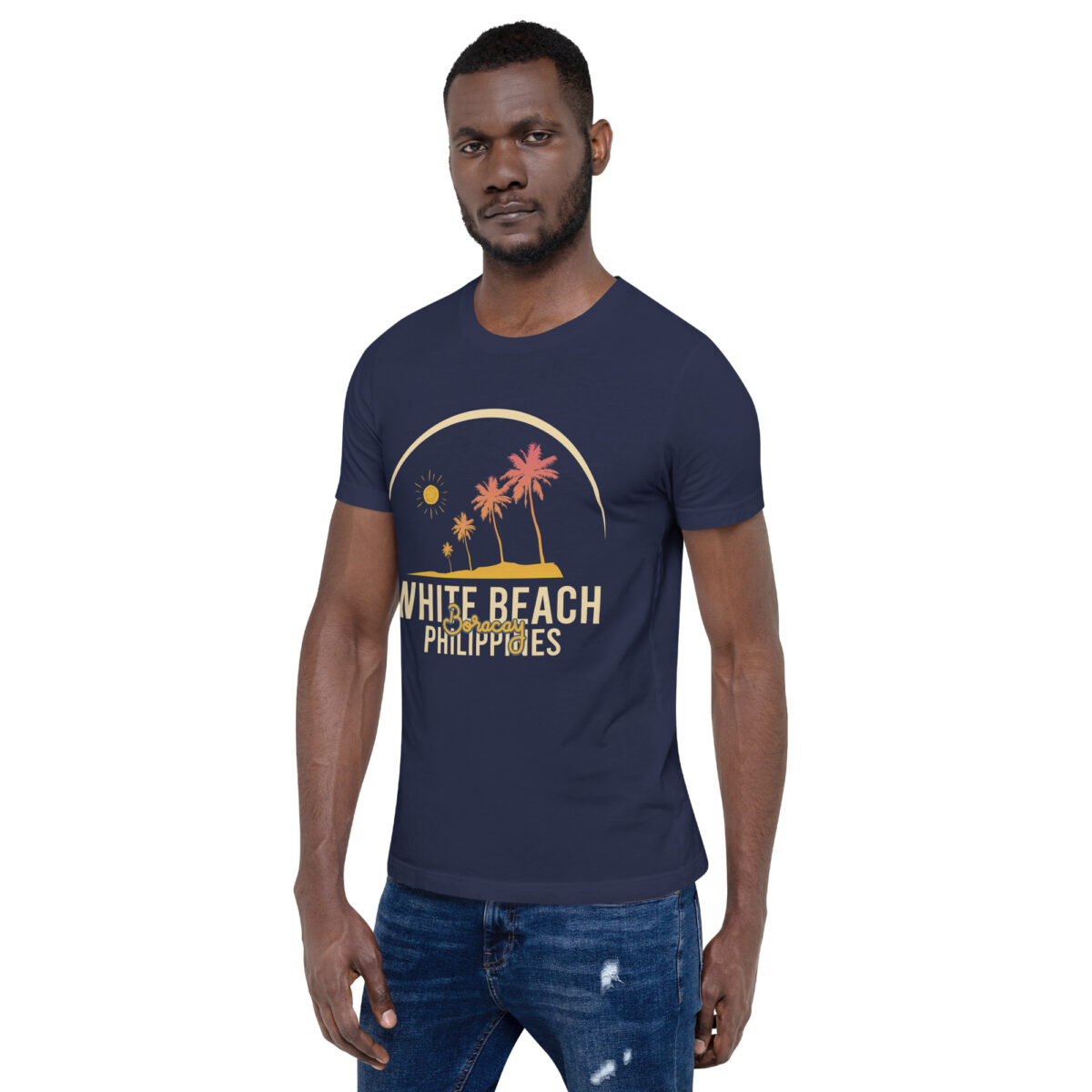 unisex staple t shirt navy left front 63de2e0adaada