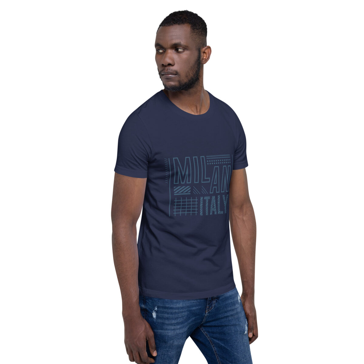 unisex staple t shirt navy right front 63e501a07757a