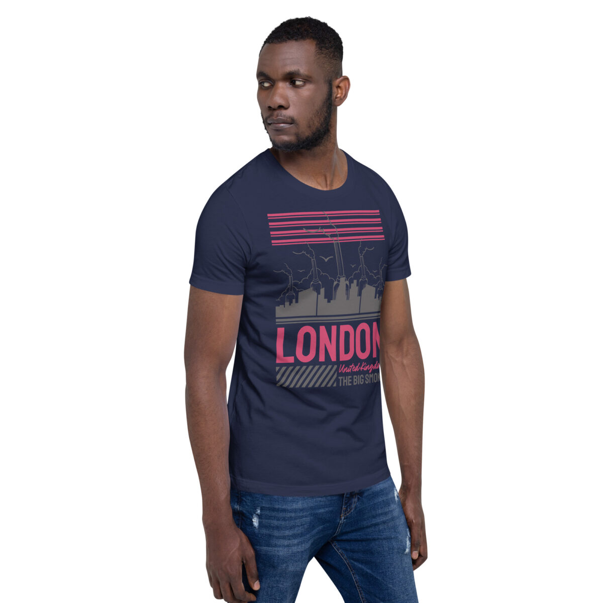 unisex staple t shirt navy right front 63e51a00cef9b