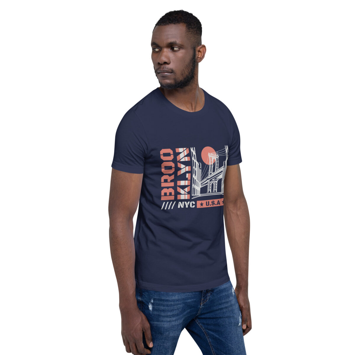 unisex staple t shirt navy right front 63e577b931fef