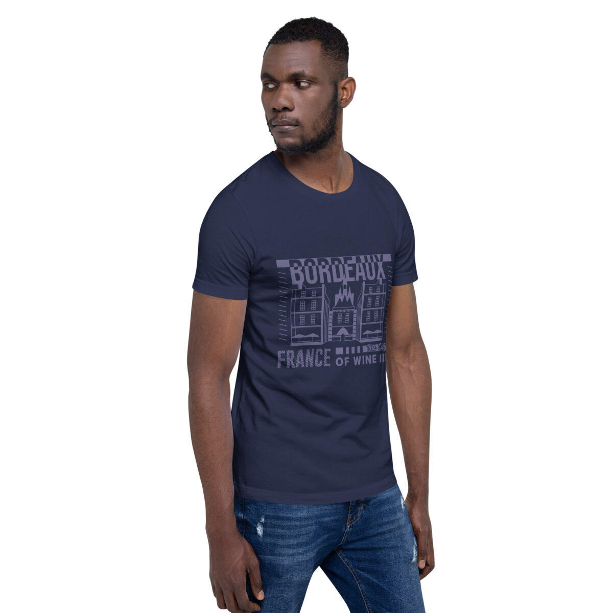 unisex staple t shirt navy right front 63e579efc1d5b