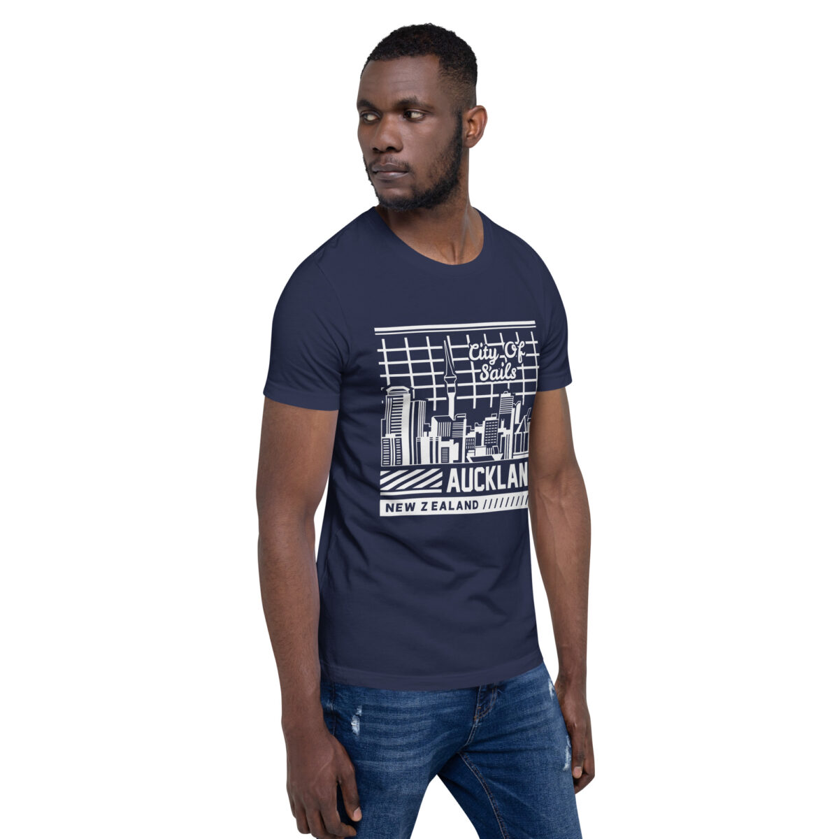 unisex staple t shirt navy right front 63e57ee2c0e64