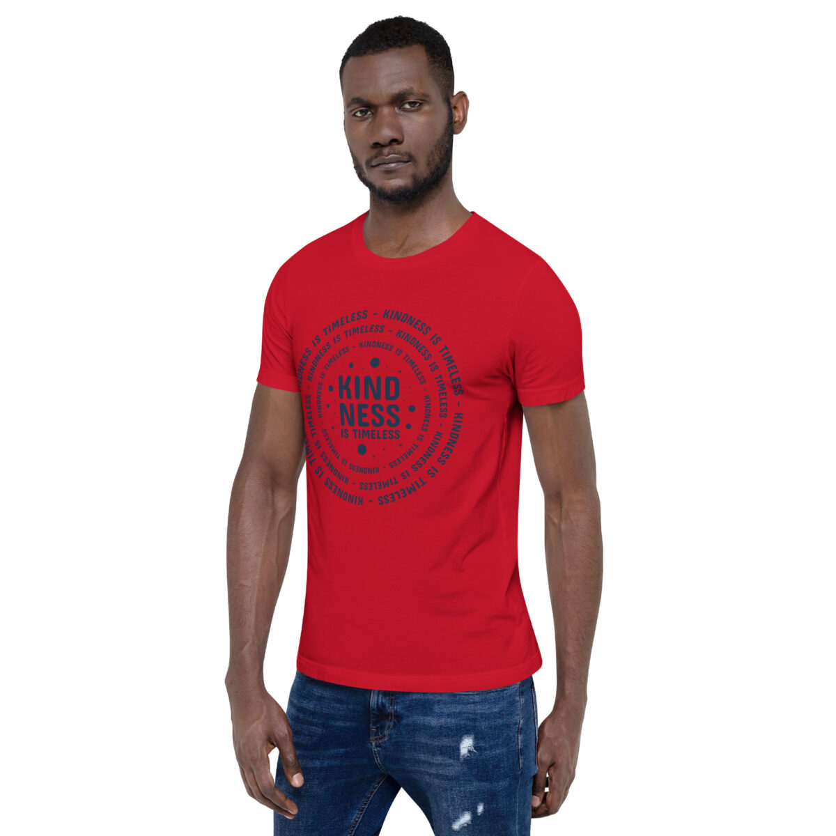 unisex staple t shirt red left front 6413393d4d240