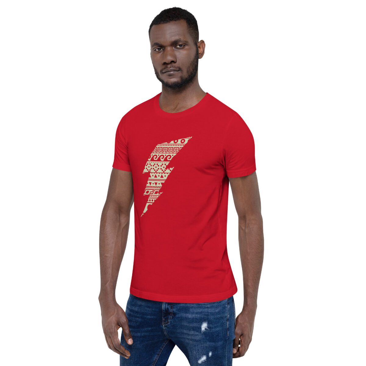 unisex staple t shirt red left front 641437ef7e94c