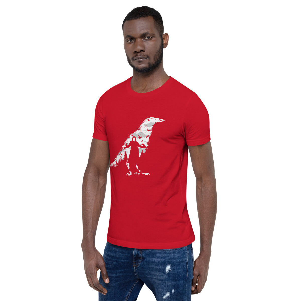 unisex staple t shirt red left front 64143976c8d14