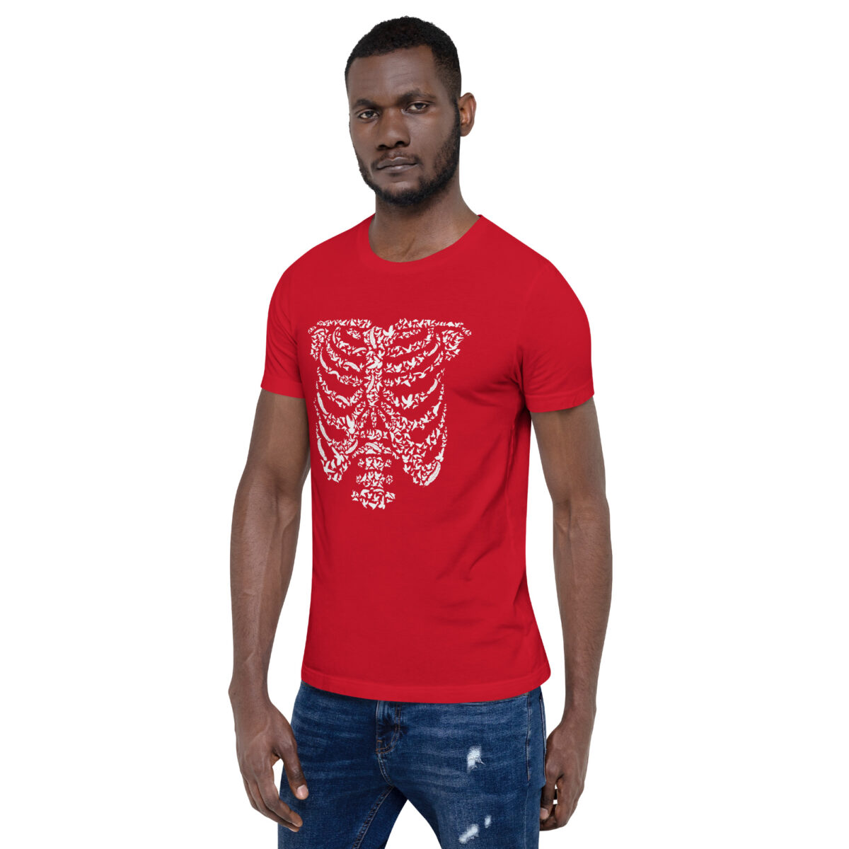 unisex staple t shirt red left front 641457f96d061