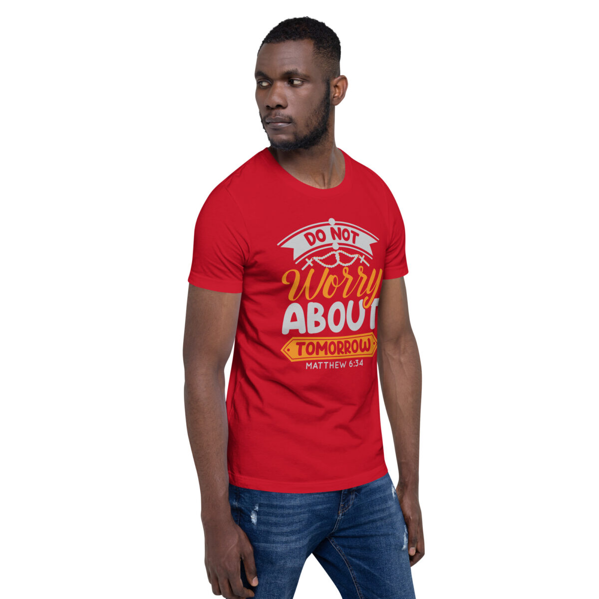 unisex staple t shirt red right front 6426d3514d83d