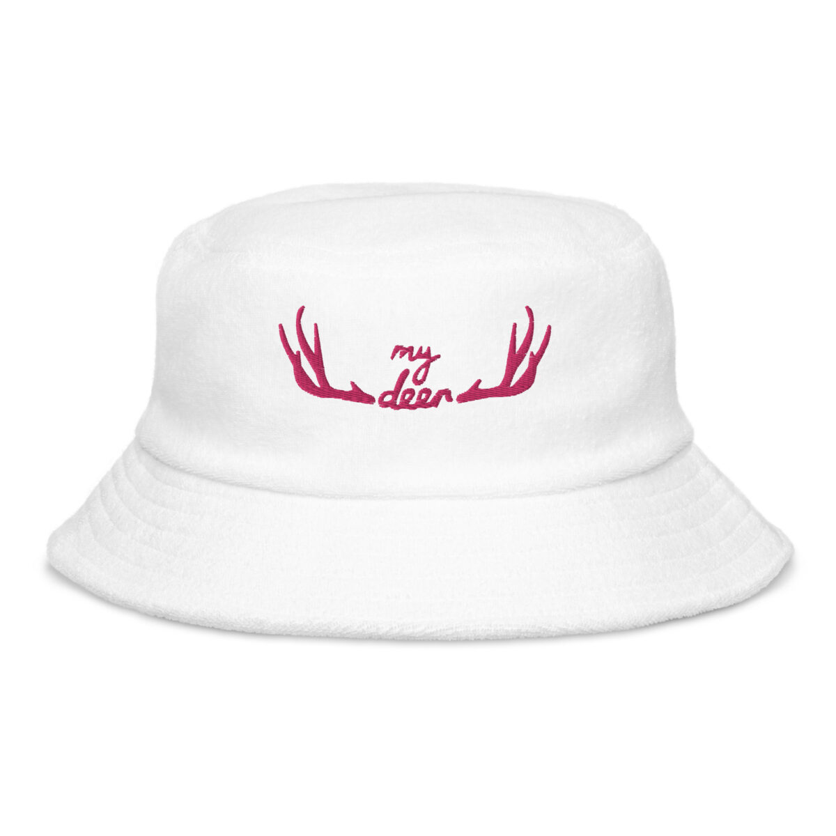 unstructured terry cloth bucket hat white front 64121b979e7db