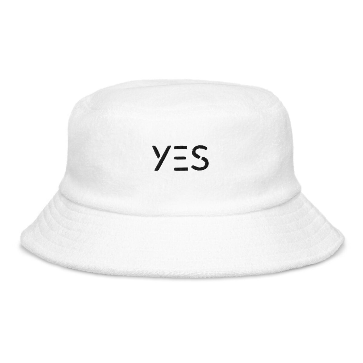 unstructured terry cloth bucket hat white front 64121cab7cad7