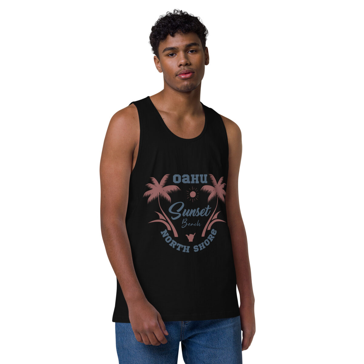 mens premium tank top black front 644a7f0c6d341