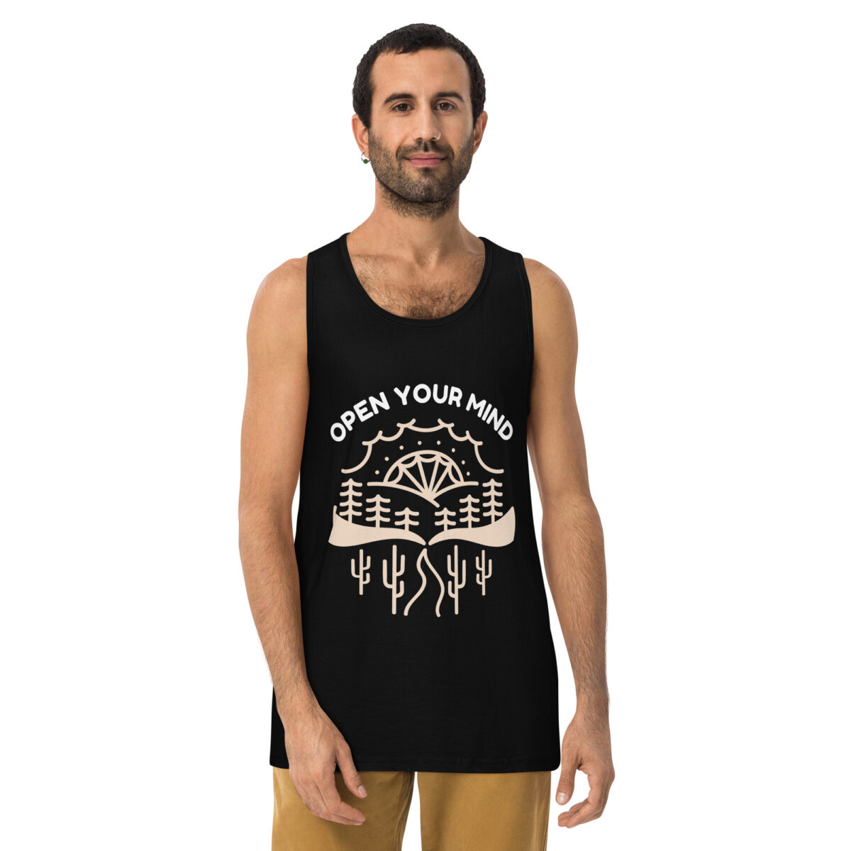 mens premium tank top black front 644b9c837b090