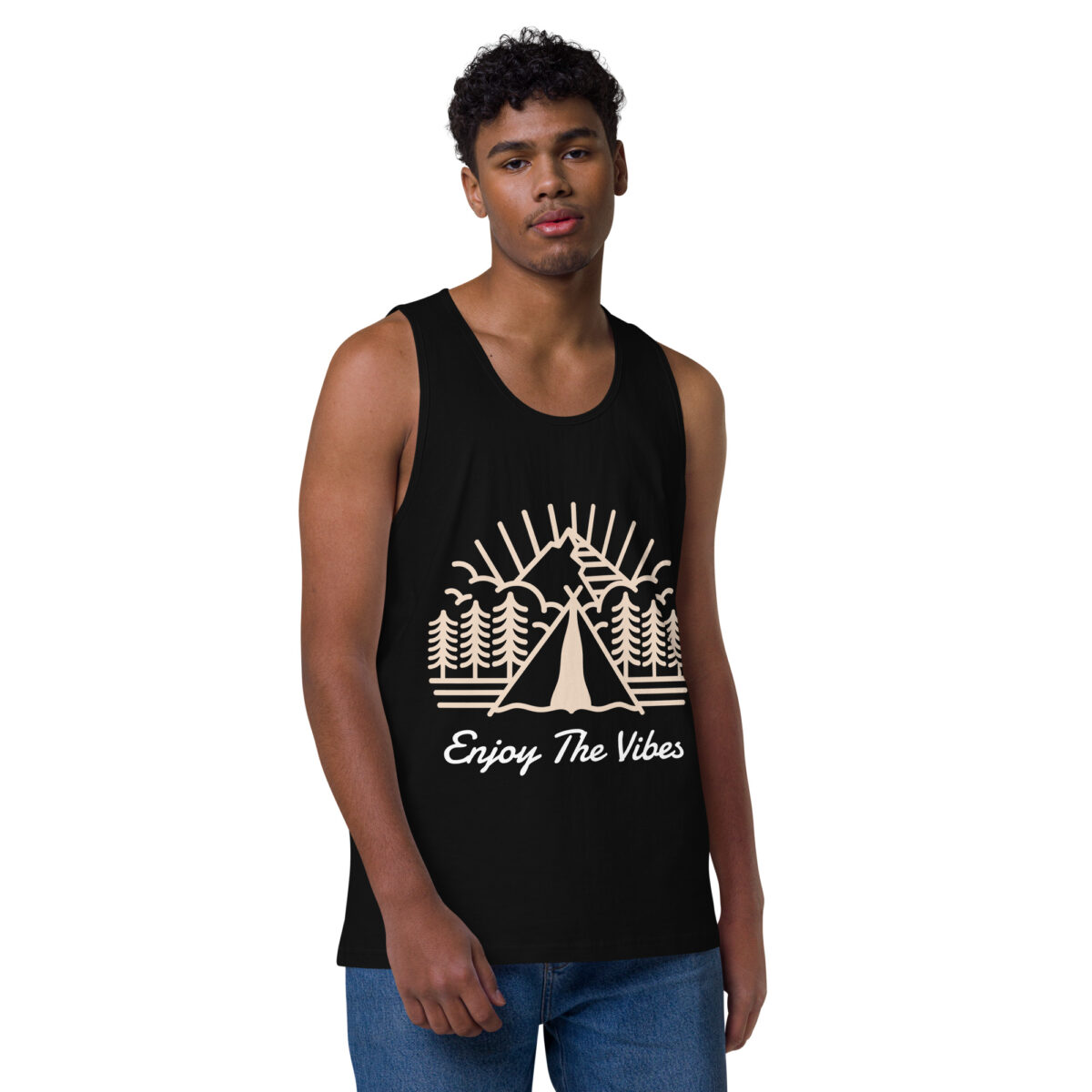 mens premium tank top black front 644ba1a3a1031