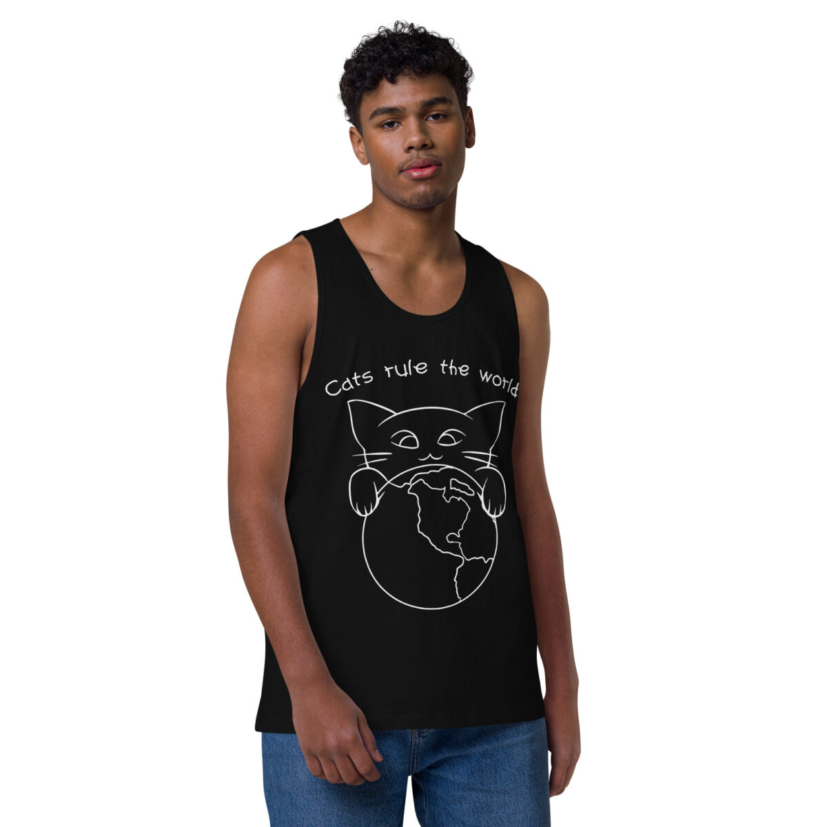 mens premium tank top black front 644bb0c2b9ecb