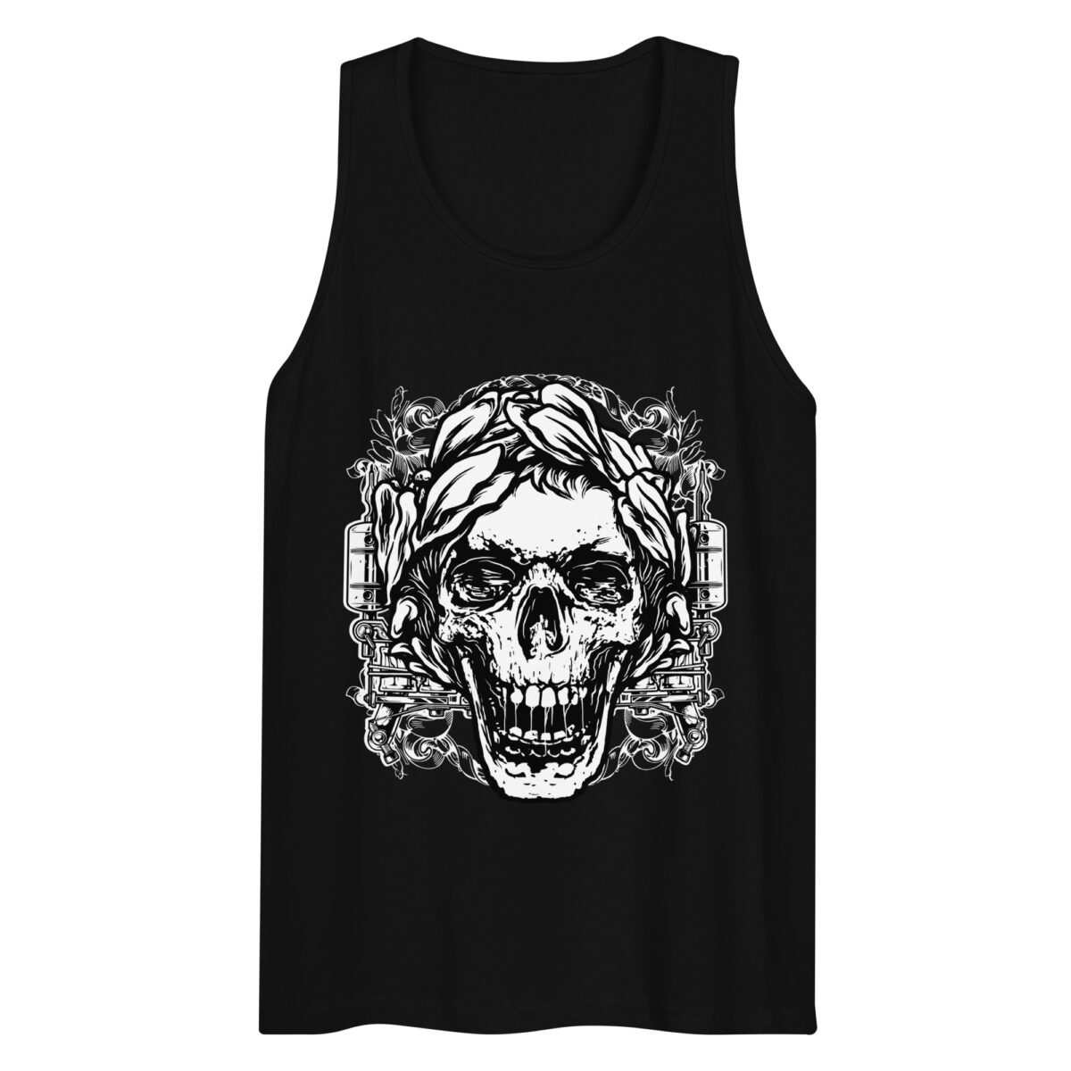 mens premium tank top black front 644bde4d8117f