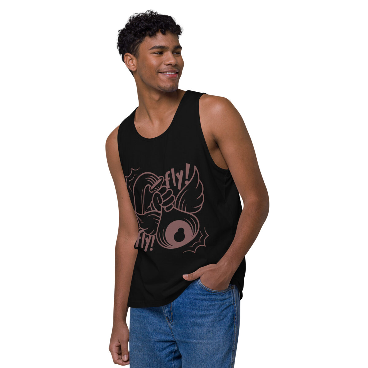 mens premium tank top black left front 644a6e4c1088c