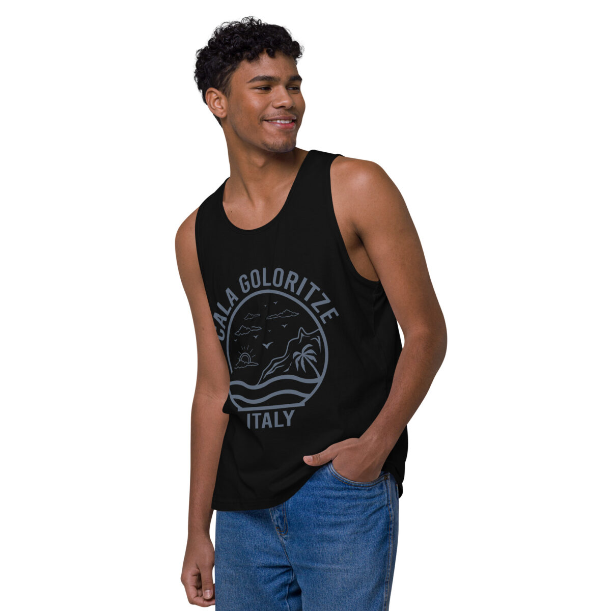 mens premium tank top black left front 644ab317351fa