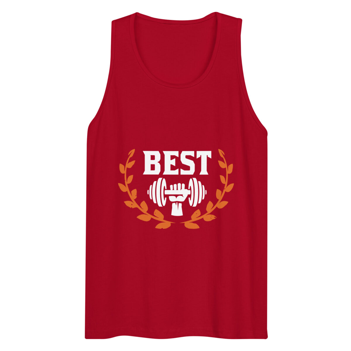 mens premium tank top red front 643fa888ad801