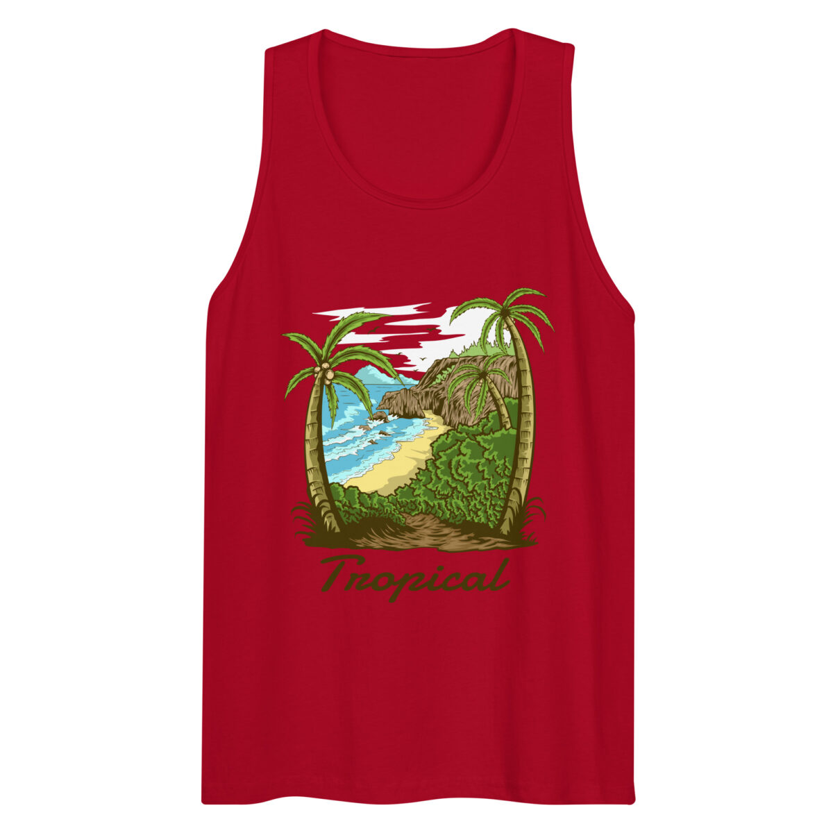 mens premium tank top red front 643fe650df629