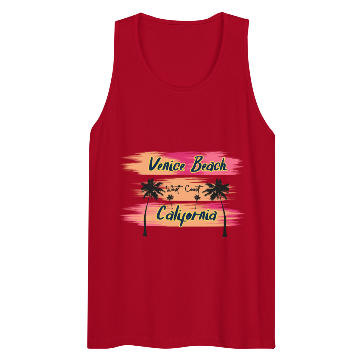 mens premium tank top red front 644a7a73691d7