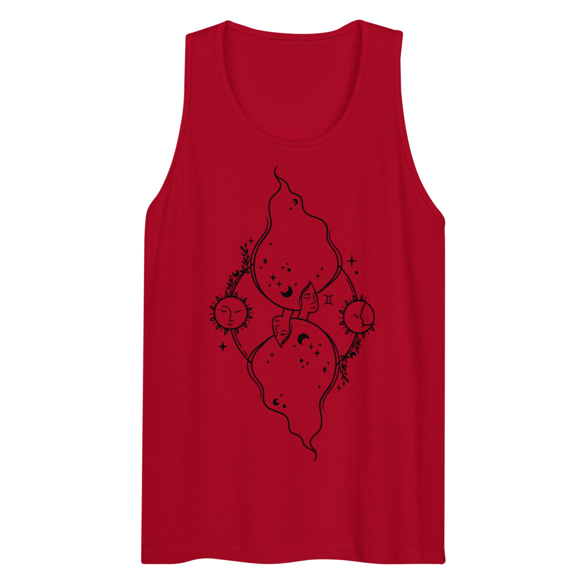 mens premium tank top red front 644b9355829ef