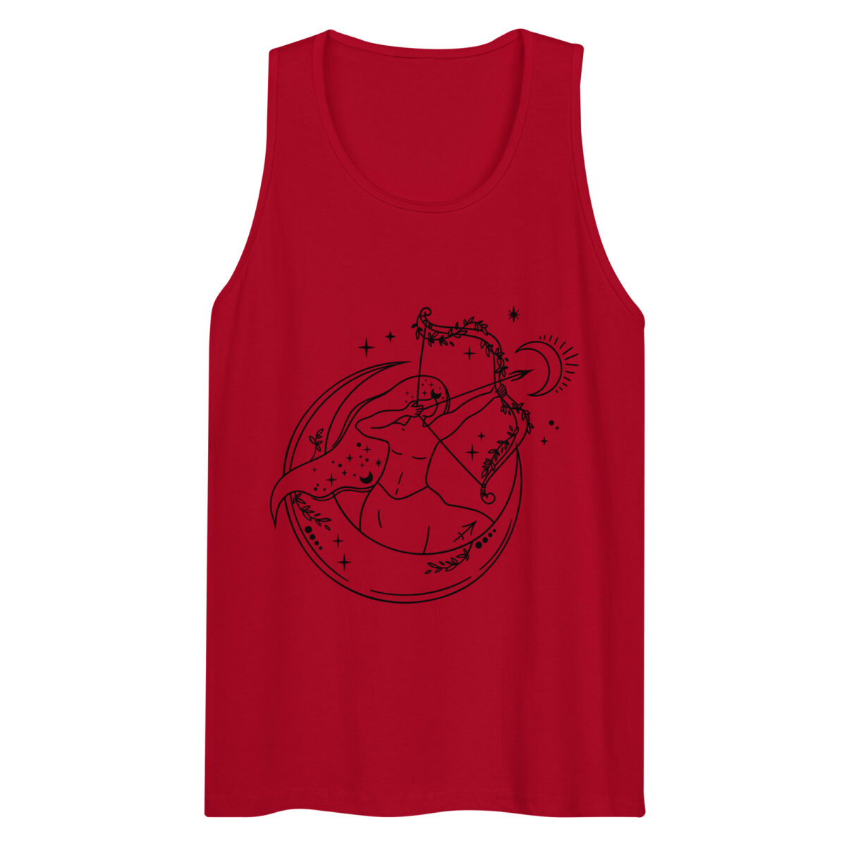 mens premium tank top red front 644b959969516