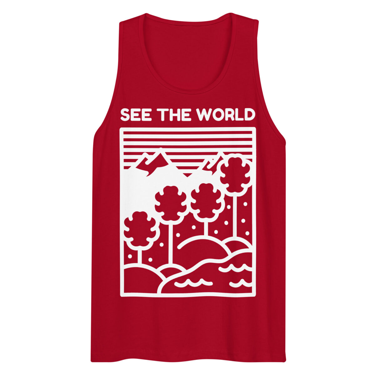 mens premium tank top red front 644b9c24b5adb