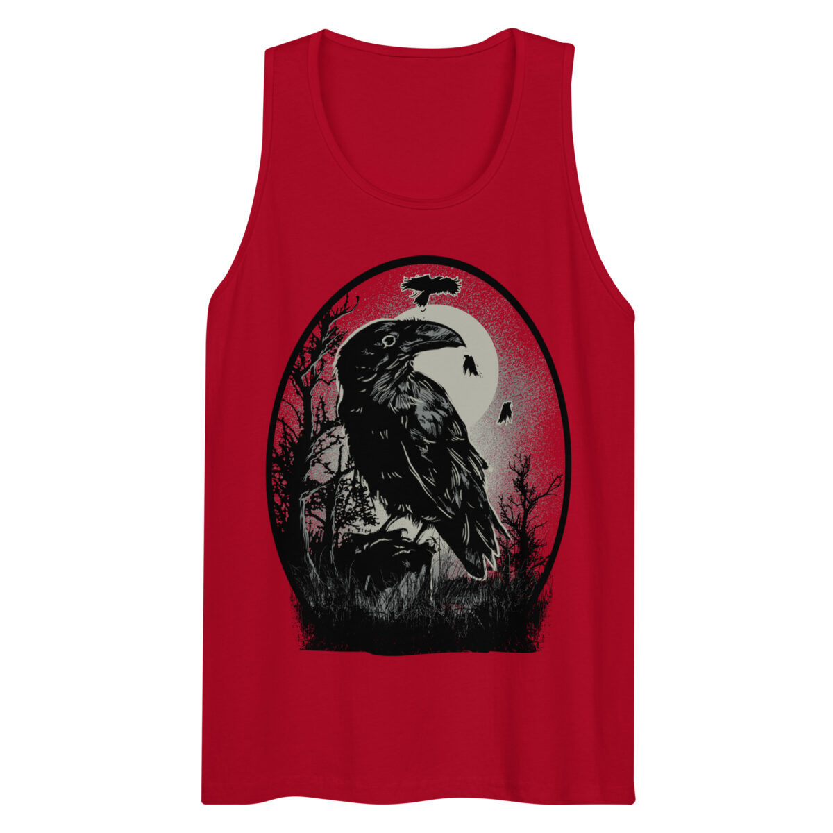 mens premium tank top red front 644be12528232