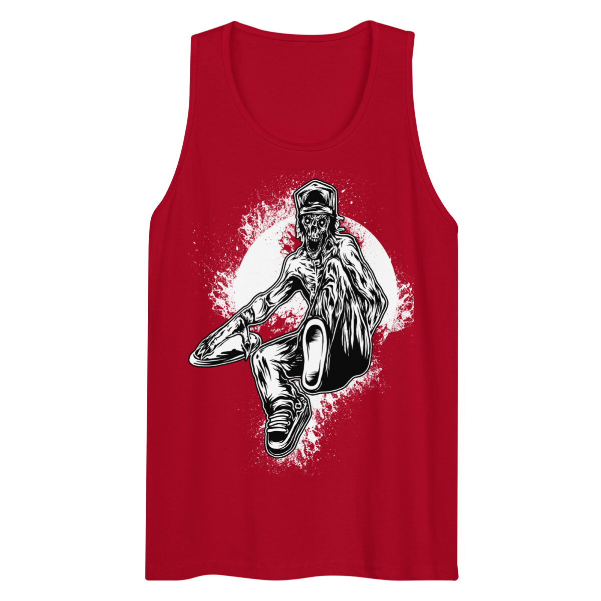 mens premium tank top red front 644be5616d5ae