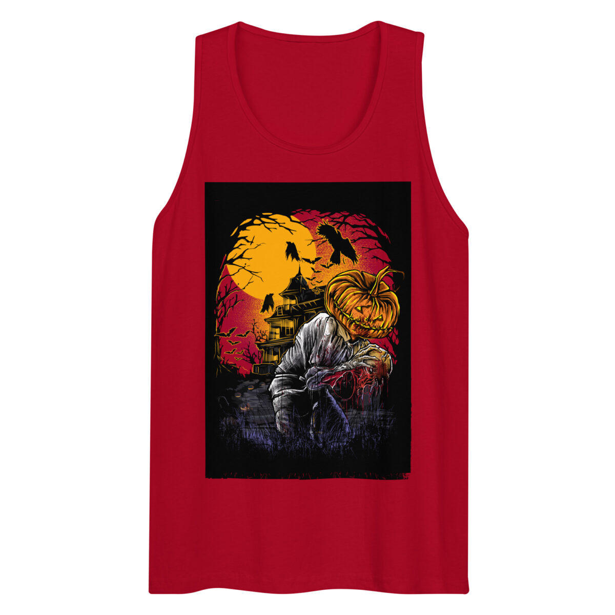 mens premium tank top red front 644bf072babb5