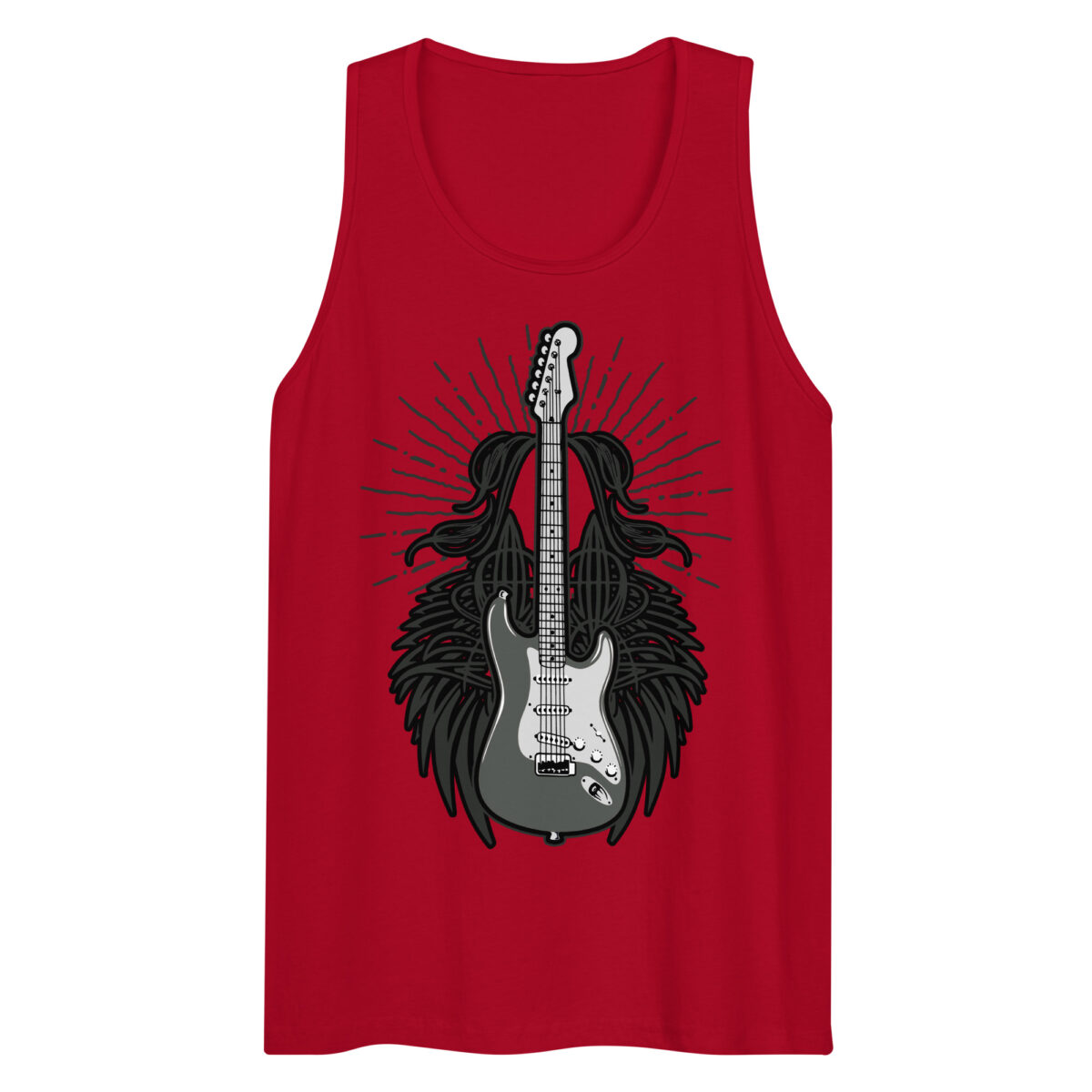 mens premium tank top red front 644bf1437f6b7