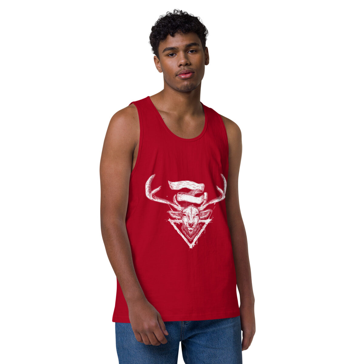 mens premium tank top red front 644bf8c96e593