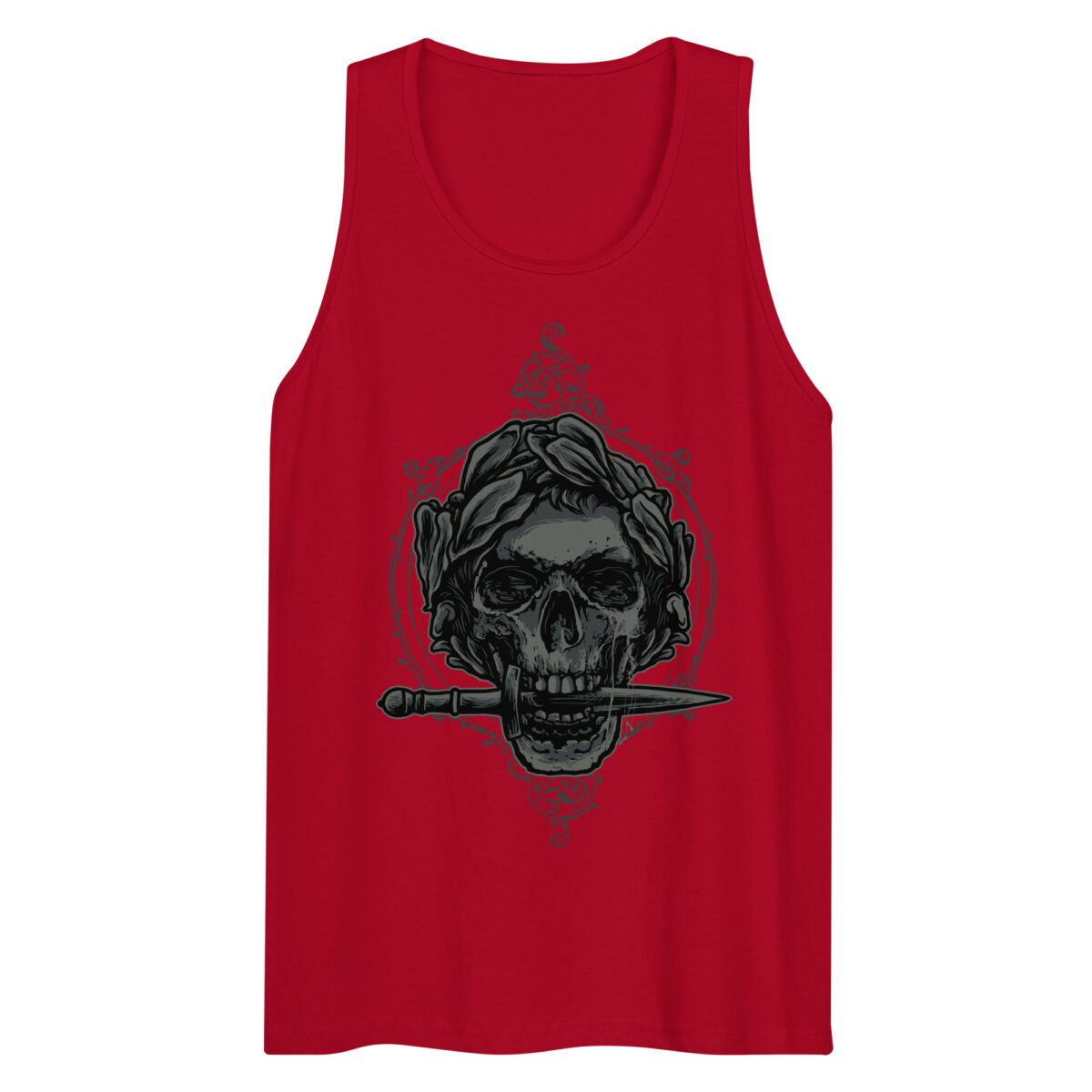 mens premium tank top red front 644bfa8165089