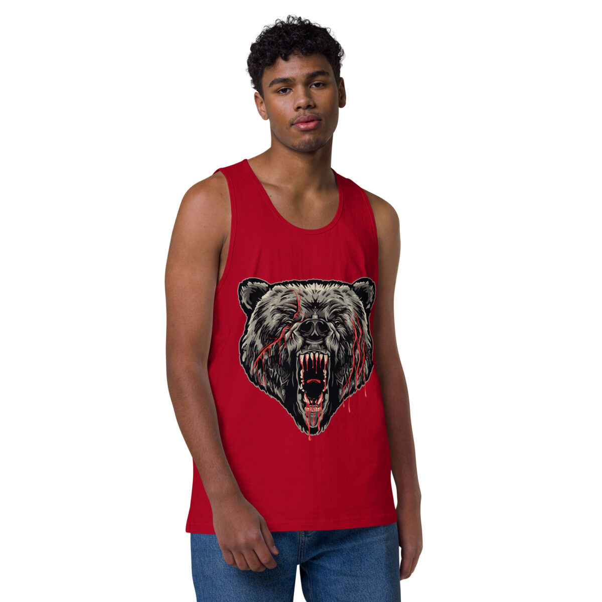 mens premium tank top red front 644bfbe0693a6