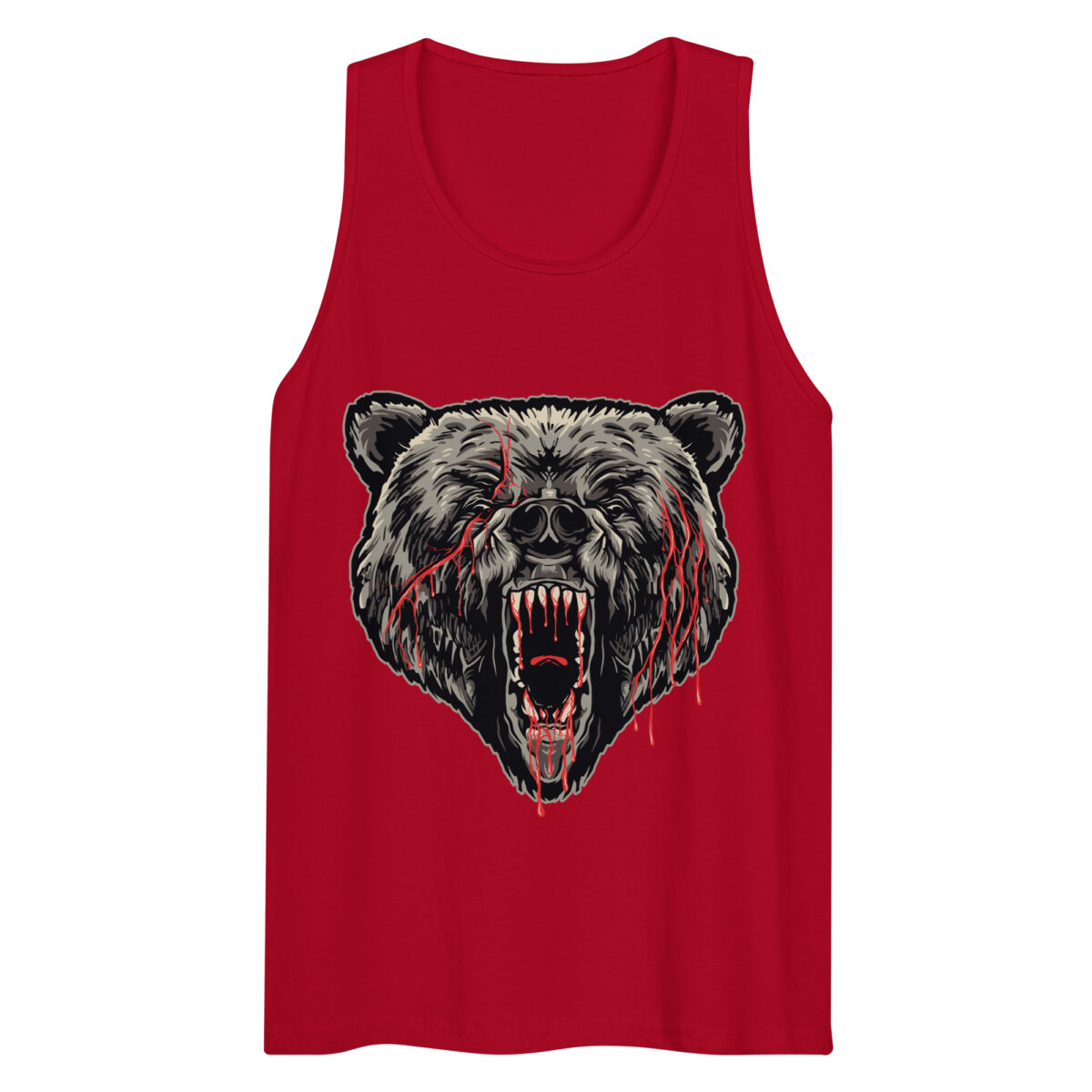 mens premium tank top red front 644bfbe0699e3