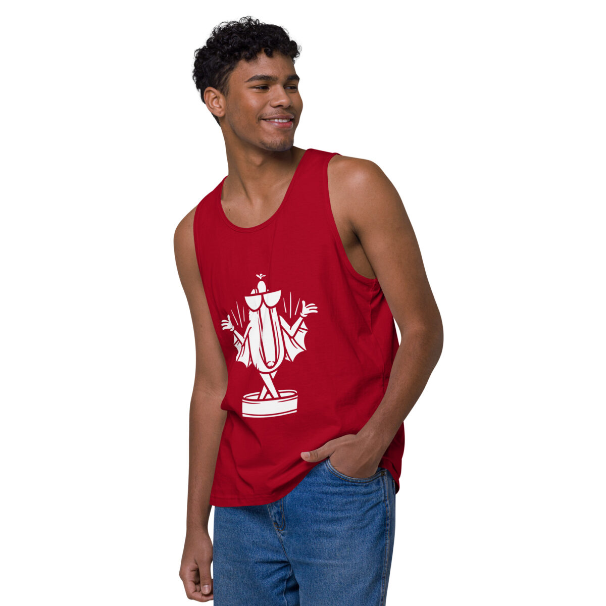 mens premium tank top red left front 6447ae8a5baa6