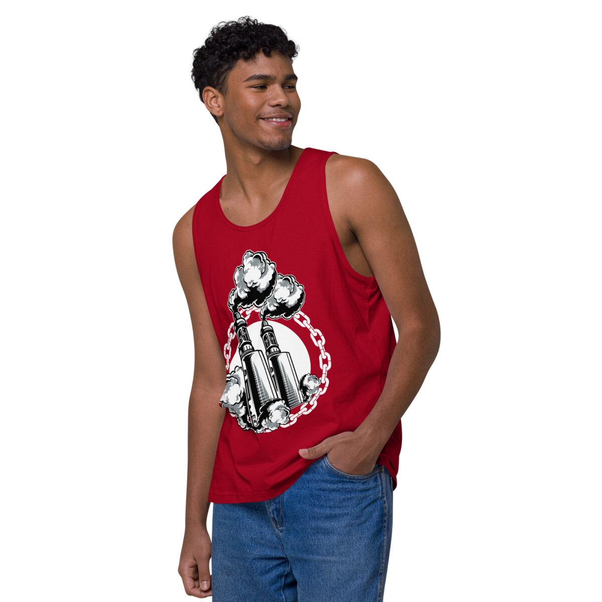 mens premium tank top red left front 644bda6c6f2dd