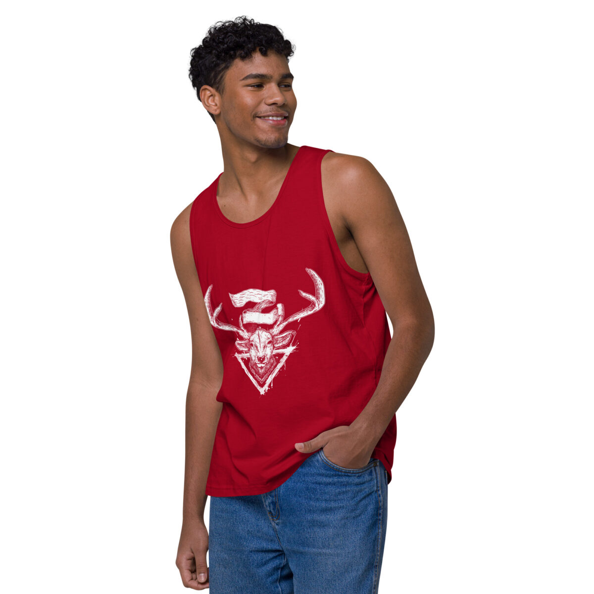 mens premium tank top red left front 644bf8c96e3e8