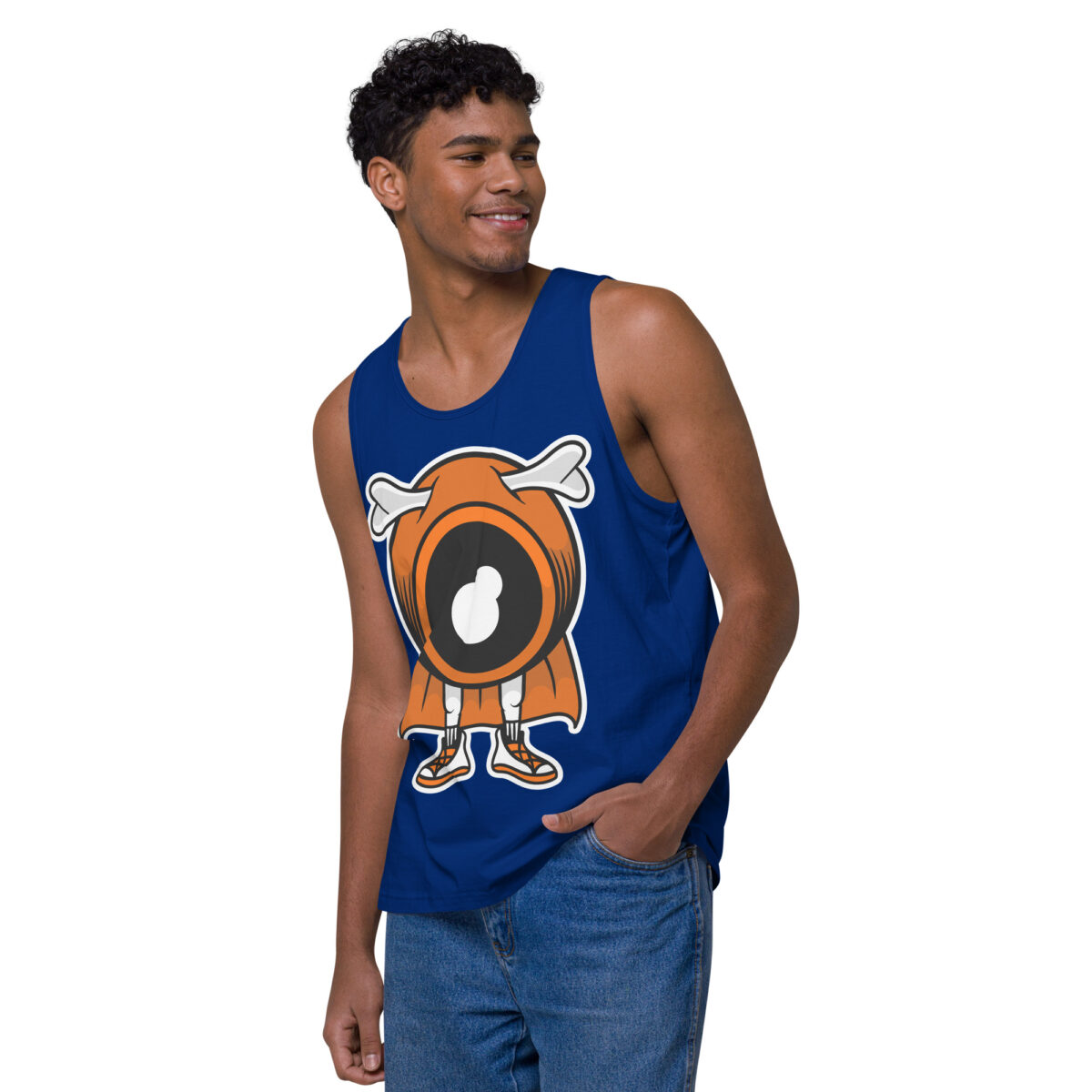 mens premium tank top team royal left front 644a651603281