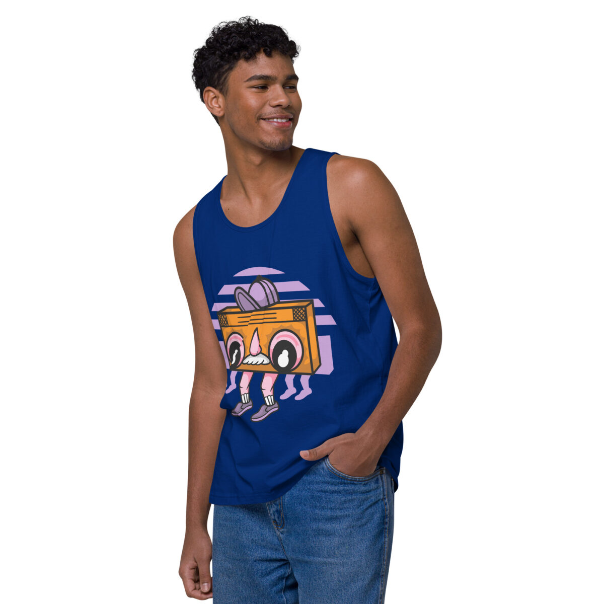 mens premium tank top team royal left front 644a6a17a28c6