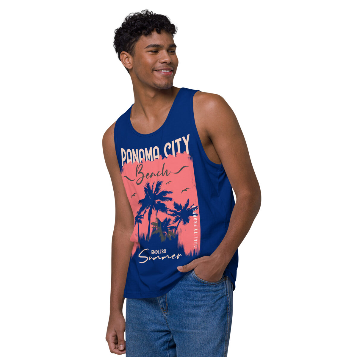 mens premium tank top team royal left front 644a83d65f4ca