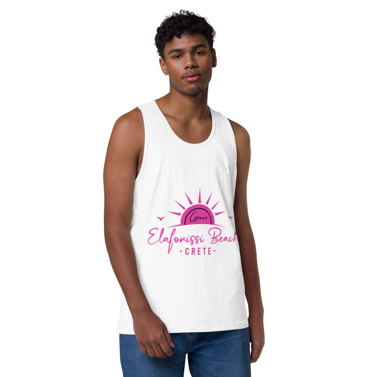 mens premium tank top white front 644aad1f55453