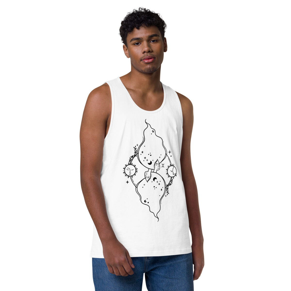 mens premium tank top white front 644b935585679