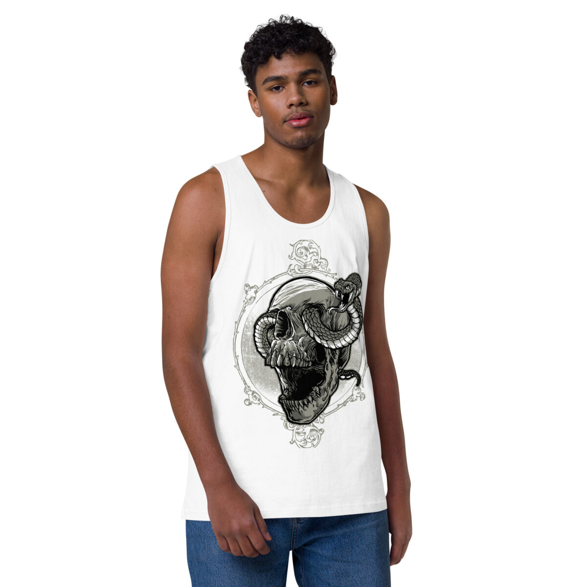 mens premium tank top white front 644bdfe7d8400