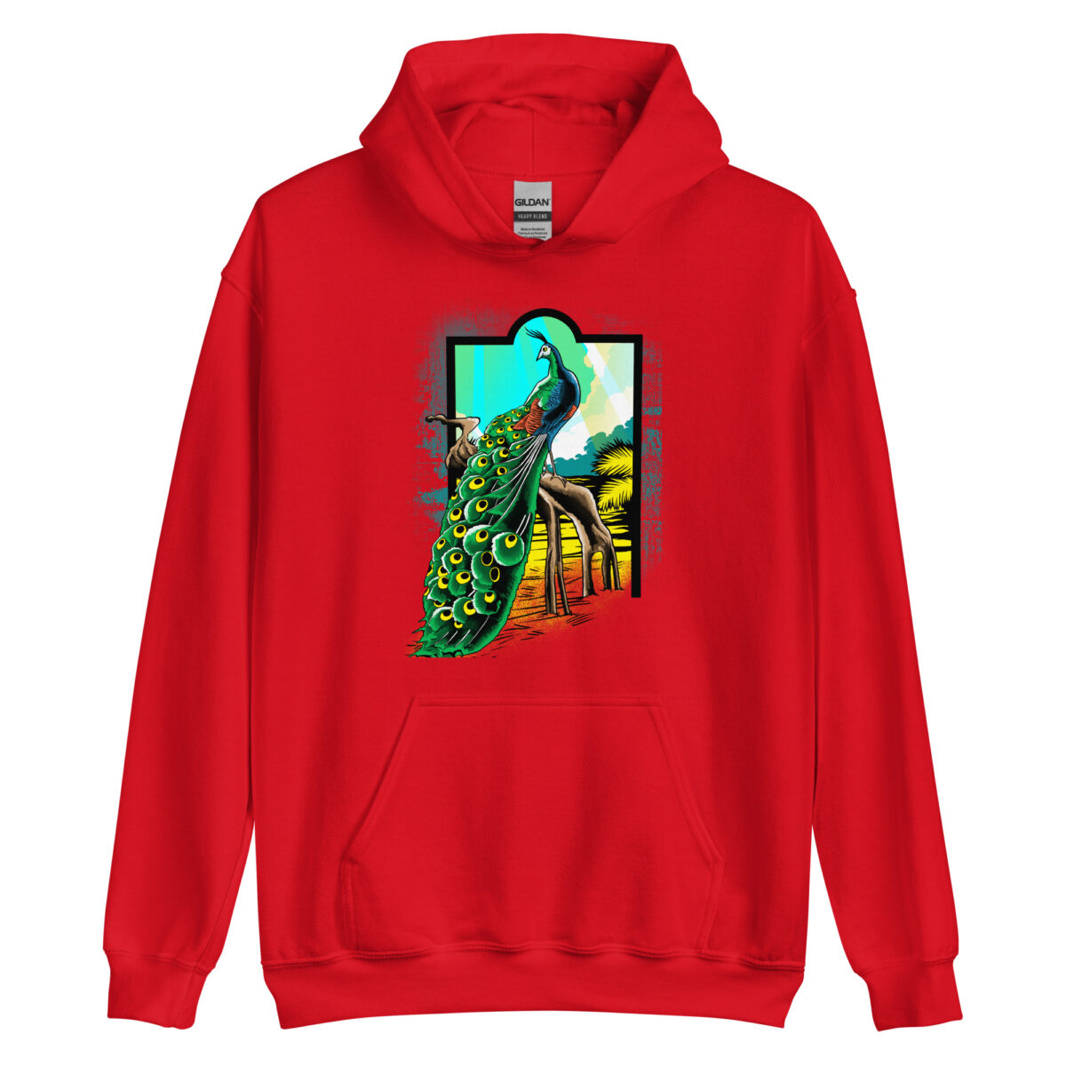 unisex heavy blend hoodie red front 642d623580422